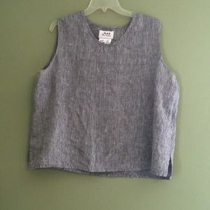 FLAX by Jeanne Engelhart Large 100% linen tank top
